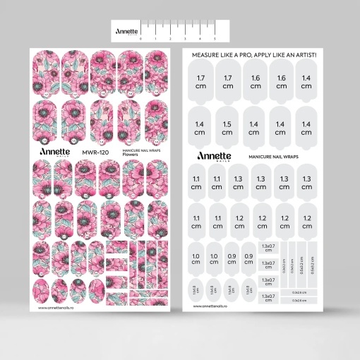 Nail Wraps Manichiura Flowers 120 Annette Nails MWR-120