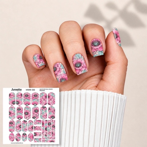 Nail Wraps Manichiura Flowers 120 Annette Nails MWR-120