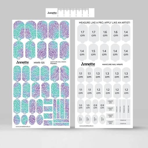 Nail Wraps Manichiura Flowers 125 Annette Nails MWR-125