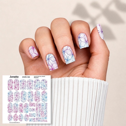 Nail Wraps Manichiura Flowers 126 Annette Nails MWR-126