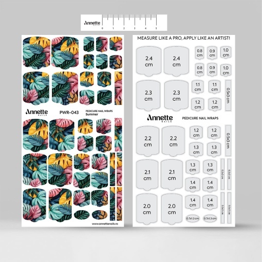 Nail Wraps Pedichiura Summer 43 Annette Nails PWR-043
