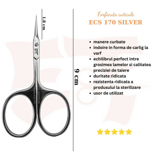 Forfecuta pentru cuticule EUGEN TOCILARUL - ECS 170 SILVER