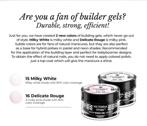 Gel UV/LED 15 Milky White Victoria Vynn 50ml