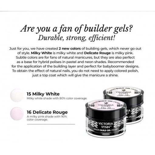 Gel UV/LED 15 Milky White Victoria Vynn 50ml