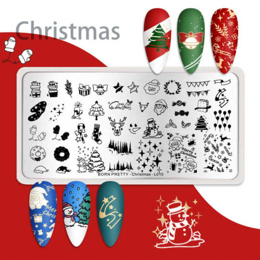 Matrita unghii Christmas - BORN PRETTY - L010