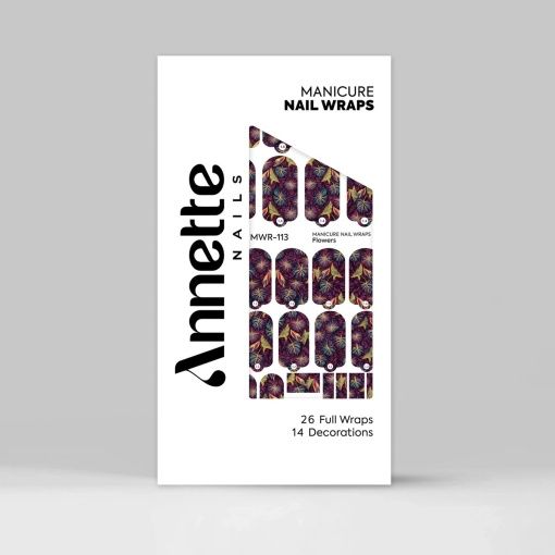 Nail Wraps Manichiura Flowers 113 Annette Nails MWR-113