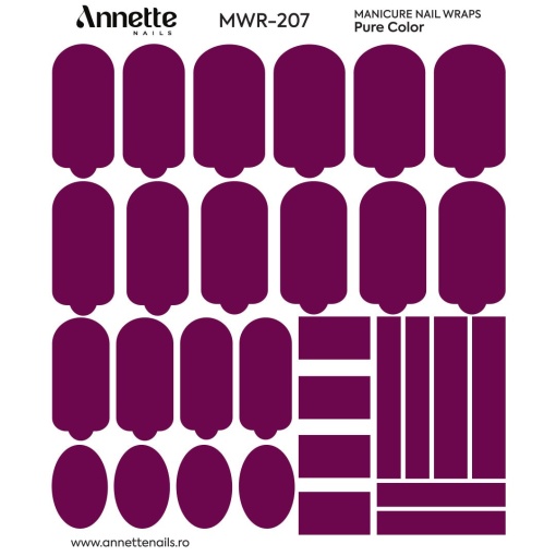 Nail Wraps Manichiura Pure Color 207 Annette Nails MWR-207