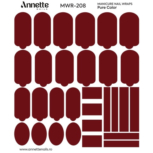 Nail Wraps Manichiura Pure Color 208 Annette Nails MWR-208
