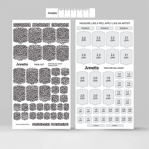 Nail Wraps Pedichiura Animal Print 17 Annette Nails PWR-017