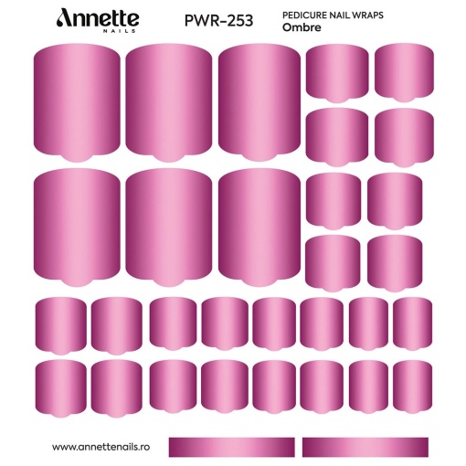 Nail Wraps Pedichiura Ombre 253 Annette Nails PWR-253