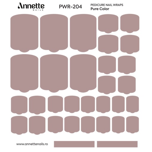 Nail Wraps Pedichiura Pure Color 204 Annette Nails PWR-204