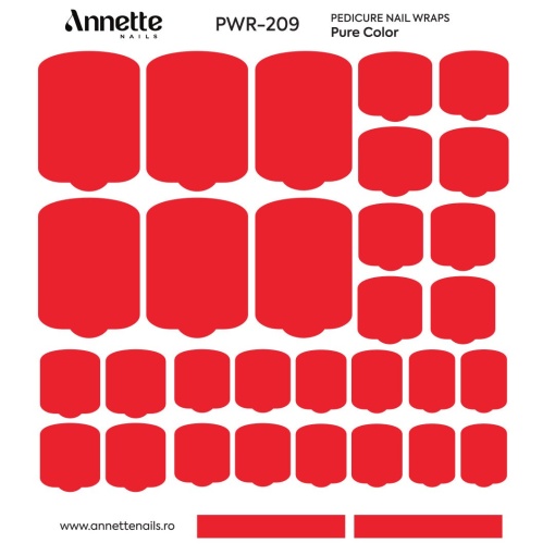 Nail Wraps Pedichiura Pure Color 209 Annette Nails PWR-209