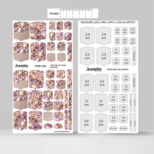Nail Wraps Pedichiura Summer 34 Annette Nails PWR-034