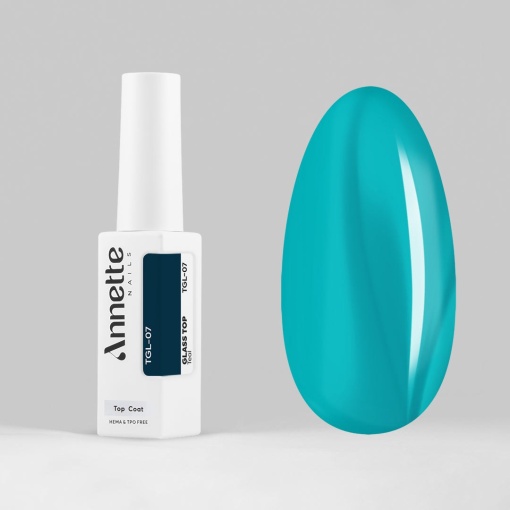 Top Coat Glass 7 Teal - 8ml Annette Nails TGL-07