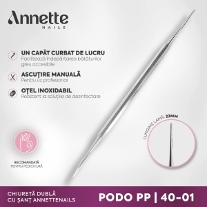 Chiureta Pedichiura Dubla cu Sant Annette Nails PODO PP-40-01 - Img 1