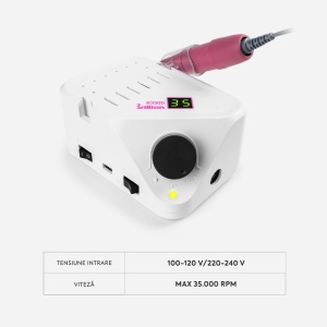 Freza Unghii Profesionala Brillian B350D Saeshin + Mandrina H350 Pink 35.000 RPM - Img 3