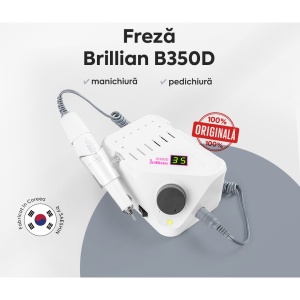 Freza Unghii Profesionala Brillian B350D Saeshin + Mandrina H350 White 35.000 RPM
