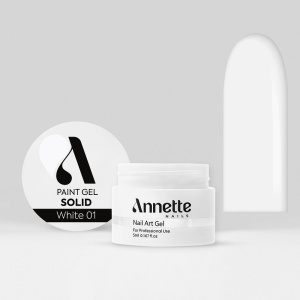Painting Gel Solid White 02 Wipe ANNETTE NAILS -5ml - Img 1