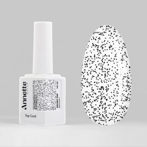 Top Coat AnnetteNails Velvet black dots 1 no wipe VD-01 - 12ml - Img 2