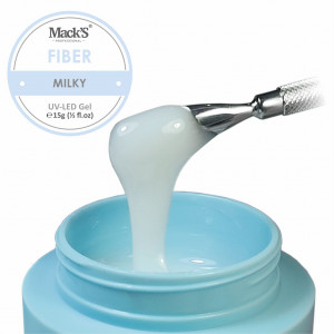 Gel autonivelant MACKS Fiber Milky -15gr Hema Free