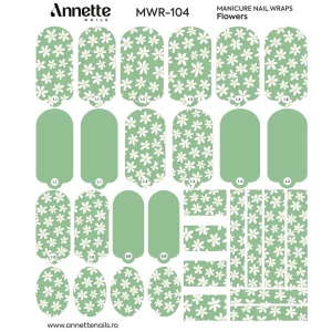 Nail Wraps Manichiura Flowers 104 Annette Nails MWR-104 - Img 2
