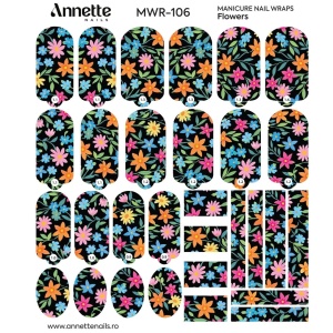 Nail Wraps Manichiura Flowers 106 Annette Nails MWR-106 - Img 2