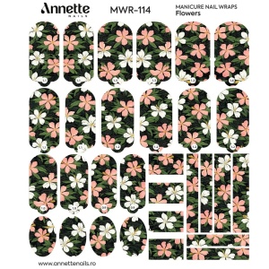 Nail Wraps Manichiura Flowers 114 Annette Nails MWR-114 - Img 2
