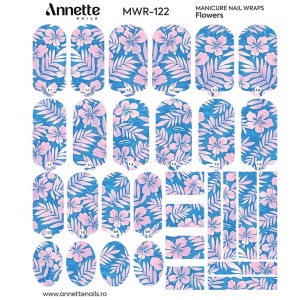Nail Wraps Manichiura Flowers 122 Annette Nails MWR-122 - Img 2