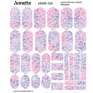 Nail Wraps Manichiura Flowers 124 Annette Nails MWR-124 - Img 2