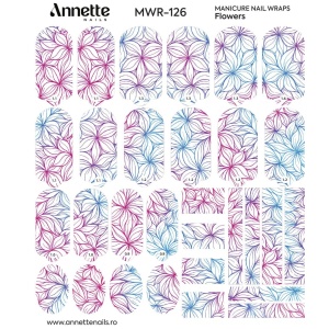 Nail Wraps Manichiura Flowers 126 Annette Nails MWR-126 - Img 2