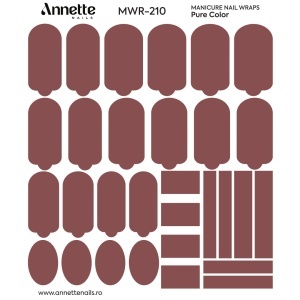 Nail Wraps Manichiura Pure Color 210 Annette Nails MWR-210 - Img 1