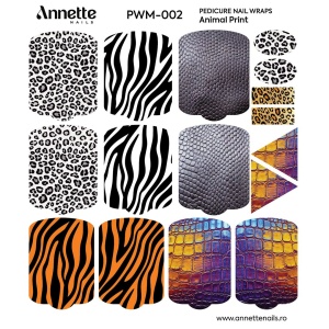 Nail Wraps Pedichiura Max Animal Print 2 Annette Nails PWM-002 - Img 2