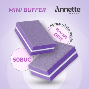 Set Mini Buffer 50 buc 100/180 grit Mov Annette Nails MBF-01M-S50 - Img 1