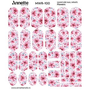 Nail Wraps Manichiura Flowers 100 Annette Nails MWR-100 - Img 2