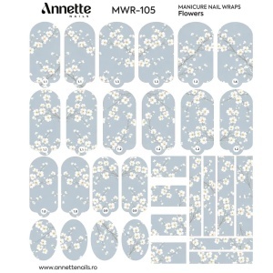 Nail Wraps Manichiura Flowers 105 Annette Nails MWR-105 - Img 1