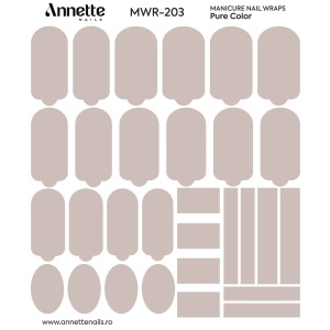 Nail Wraps Manichiura Pure Color 203 Annette Nails MWR-203 - Img 2
