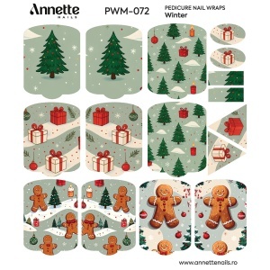 Nail Wraps Pedichiura MAX Winter 72 Annette Nails PWM-072 - Img 1