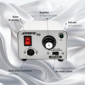 Freza electrica unghii Strong-90 - 35.000RPM 65W - Img 2