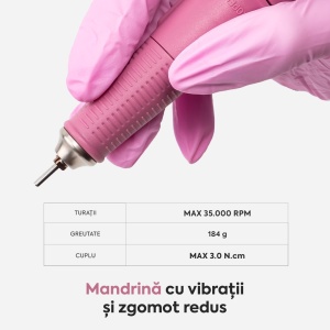 Freza Unghii Profesionala Brillian B350D Saeshin + Mandrina H350 Pink 35.000 RPM - Img 4