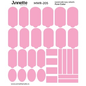 Nail Wraps Manichiura Pure Color 205 Annette Nails MWR-205 - Img 1