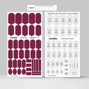 Nail Wraps Manichiura Pure Color 206 Annette Nails MWR-206 - Img 3