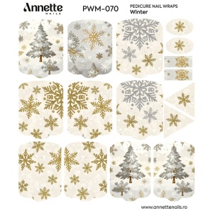 Nail Wraps Pedichiura MAX Winter 70 Annette Nails PWM-070 - Img 2