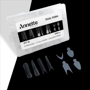 Set Tipsuri Reutilizabile si Forme Silicon Annette Nails - Diverse Forme, DFT-10, 288 buc - Img 1