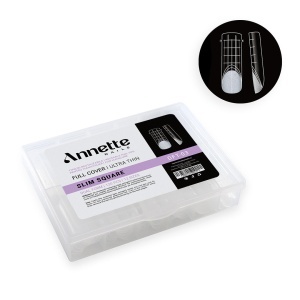 Tipsuri Reutilizabile Slim Square Full Cover Ultra Thin 120 buc Annette Nails DFT-03