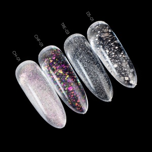 Top Coat Reflective Silver TRE-03 No Wipe 8ml Annette Nails - Img 5