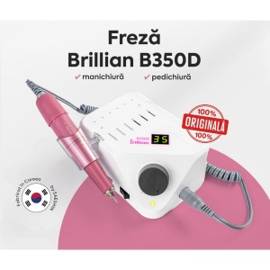 Freza Unghii Profesionala Brillian B350D Saeshin + Mandrina H350 Pink 35.000 RPM