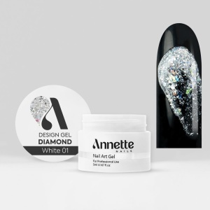 Gel Design Diamond White 01 - 5ml Annette Nails GDD-01 - Img 2