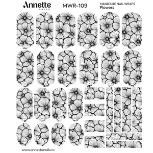 Nail Wraps Manichiura Flowers 109 Annette Nails MWR-109 - Img 1