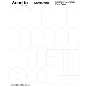 Nail Wraps Manichiura Pure Color 200 Annette Nails MWR-200 - Img 1