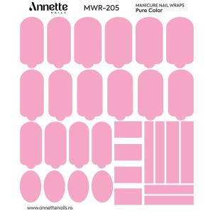 Nail Wraps Manichiura Pure Color 205 Annette Nails MWR-205 - Img 2